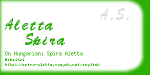 aletta spira business card